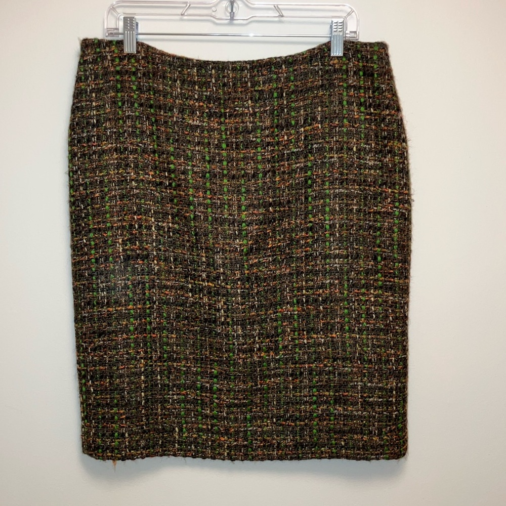 NWT Talbots Brown Woven Work Business Skirt